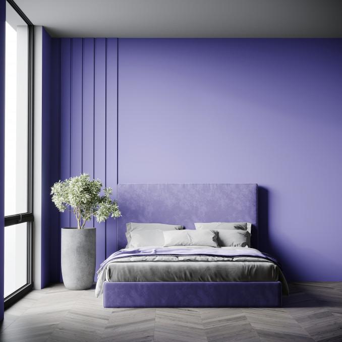 Melsvai violetinės spalvos akcentai